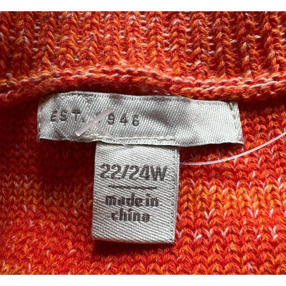 Est. 1945 Orange Knit Tank Top Women Size 22/24W NWT! - Picture 5 of 8